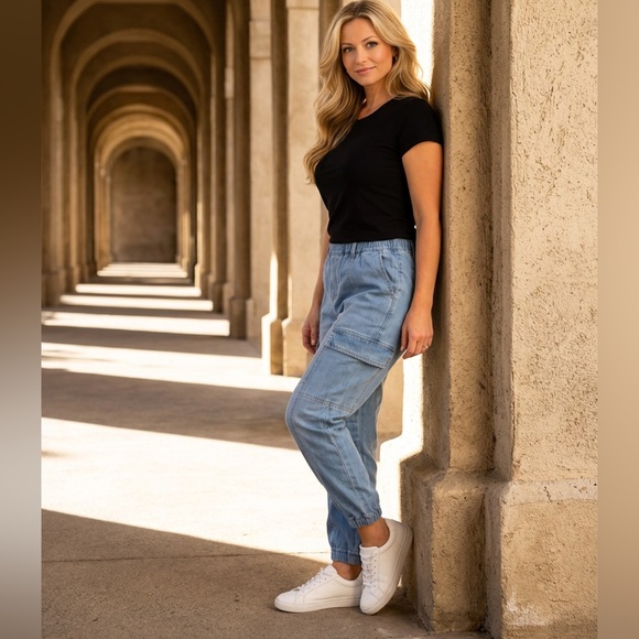 Sanctuary Denim - Sanctuary Denim Blue Cargo Joggers
